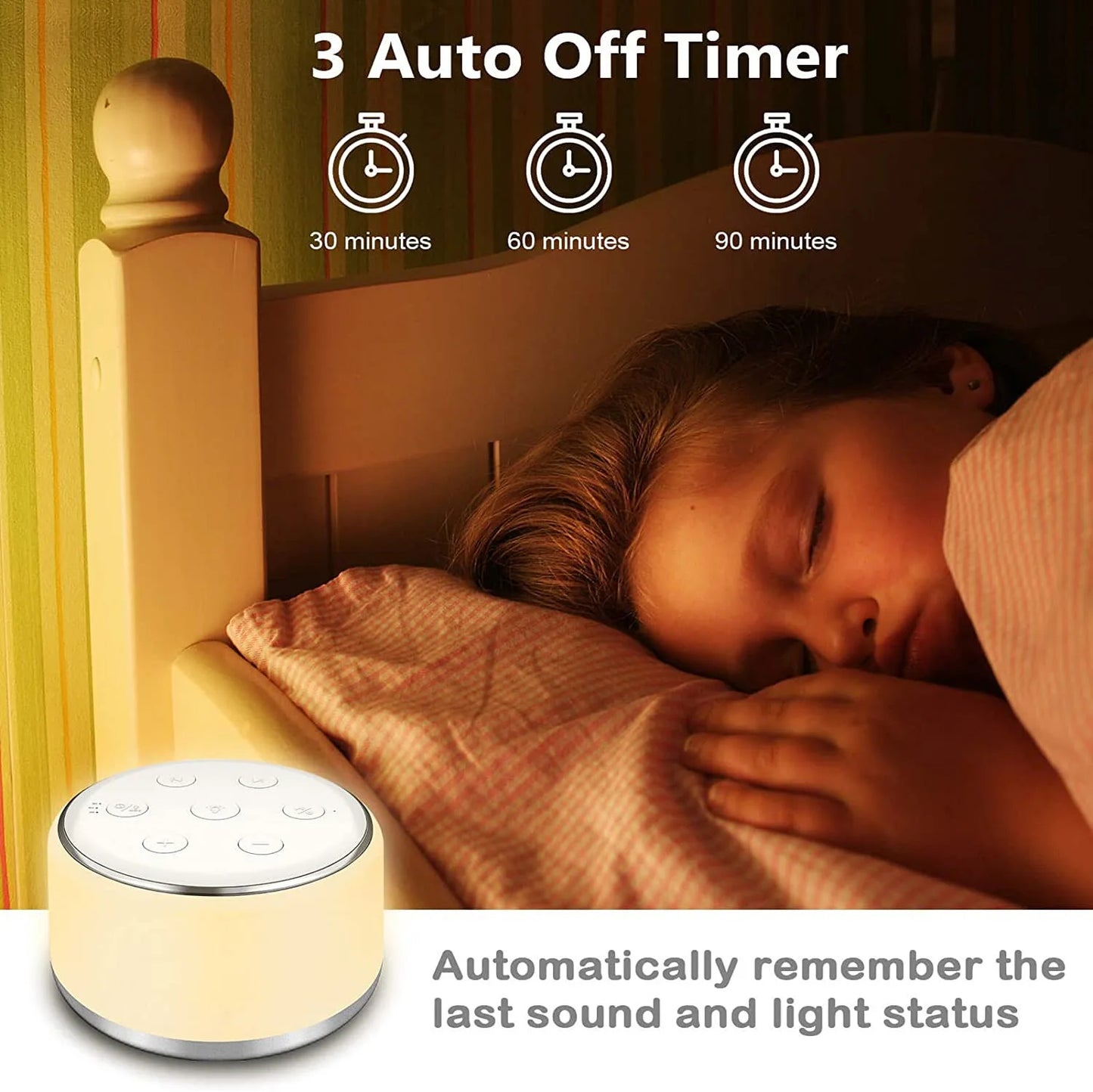 Wholesale Nature Soothing Sound Machine With LED Colorful Light for Baby Sleep Sound Therapy White Noise Sound Machine