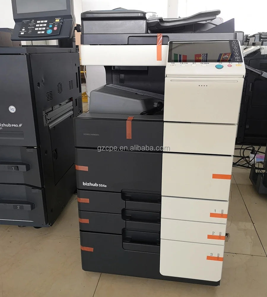 High Quality Used Konica Minolta Bizhub 554/554e Office Photocopier Printers Black & White A3 Max Print Area