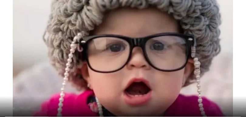 Cosplay Kids Boy Girl Hat Cute Old Lady Woman Curly Hair Wig Cap Skullies Beanies Winter Warm Knit Children Baby Hats and Caps