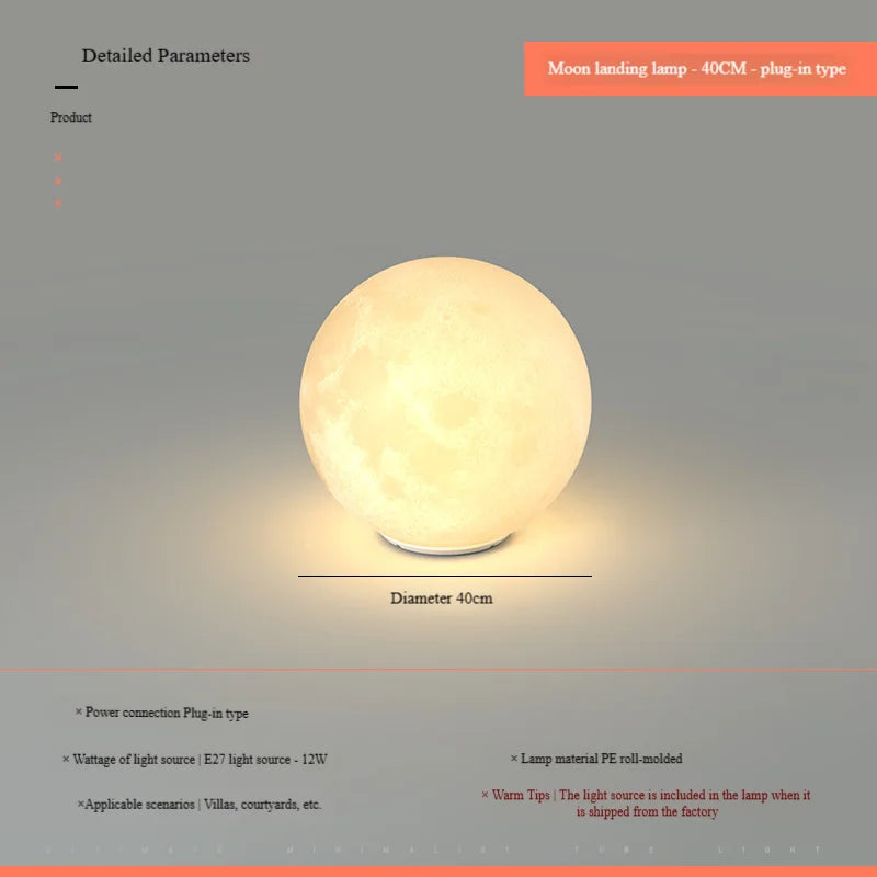 Atmosphere Moon Floor Lamp Designer for Living Room Balcony Bedroom & Bedside Use-Warm Romantic Table Lamp