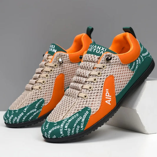 Men's Summer Fashion Trend Agan Style Sneakers Breathable Mesh Lightweight Casual Trainers for Walking Flexible Zapatos Para