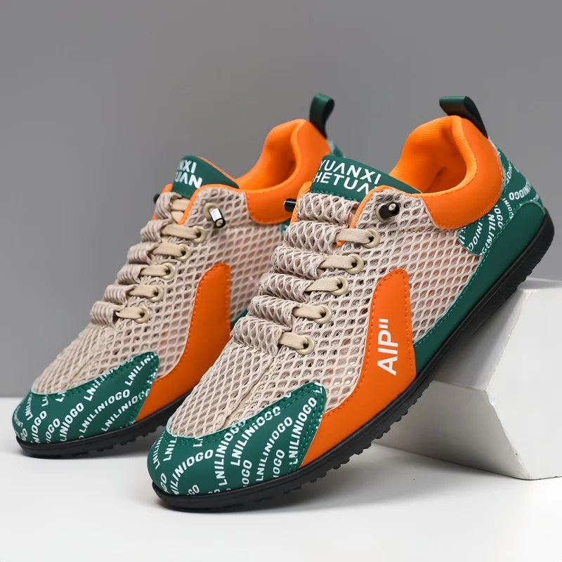 Men's Summer Fashion Trend Agan Style Sneakers Breathable Mesh Lightweight Casual Trainers for Walking Flexible Zapatos Para