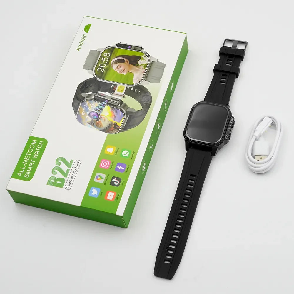 B22 4G Android Smartwatch WIFI GPS Reloj Inteligentes Heart Rate Tiktok Twitter Facebook B22 Smart Watch with Sim Card