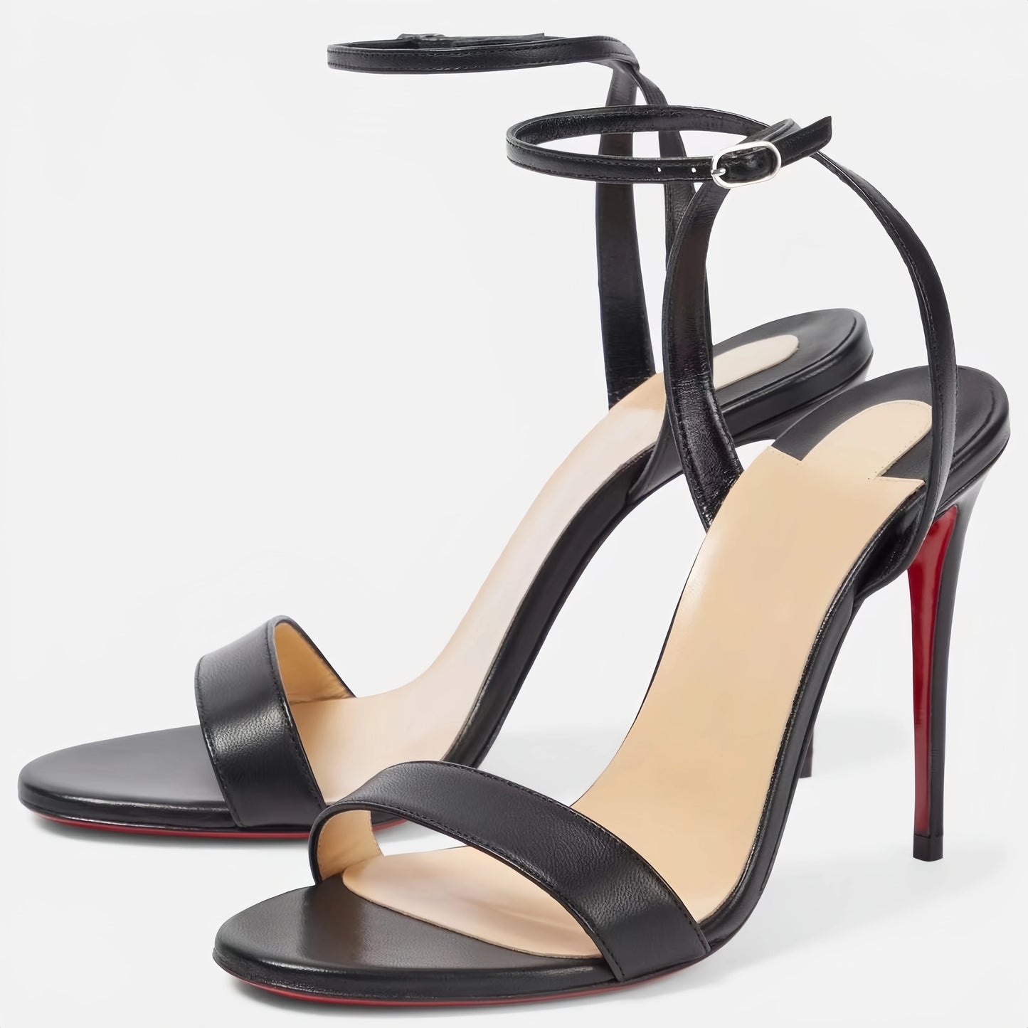 Women's Crystal Mesh Pointed Toe Stiletto Heels | Black Sheer Red Sole Pumps | Elegant Party Wedding Dress Shoes Red Bottom