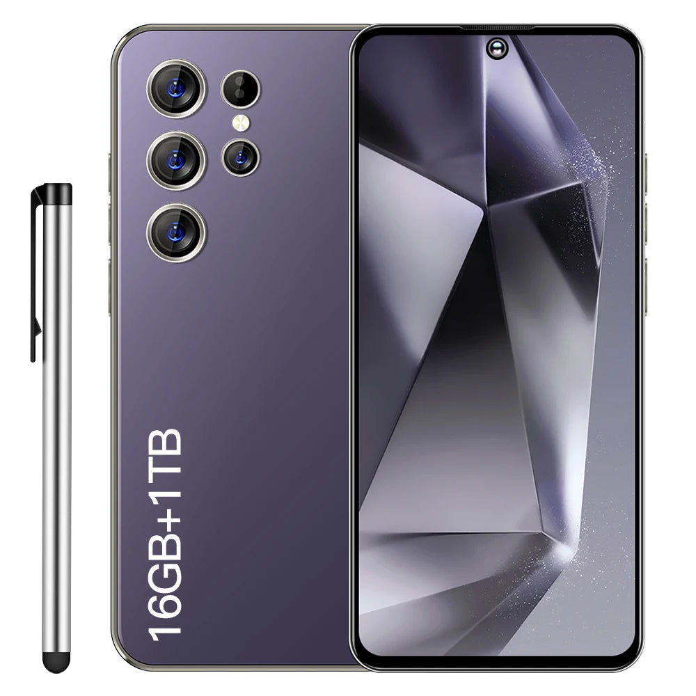 Value Deal Smartphones S24 Ultra Portable Phones MTK HD LTE French/Spanish/English Support 24-Hour Fast Shipping