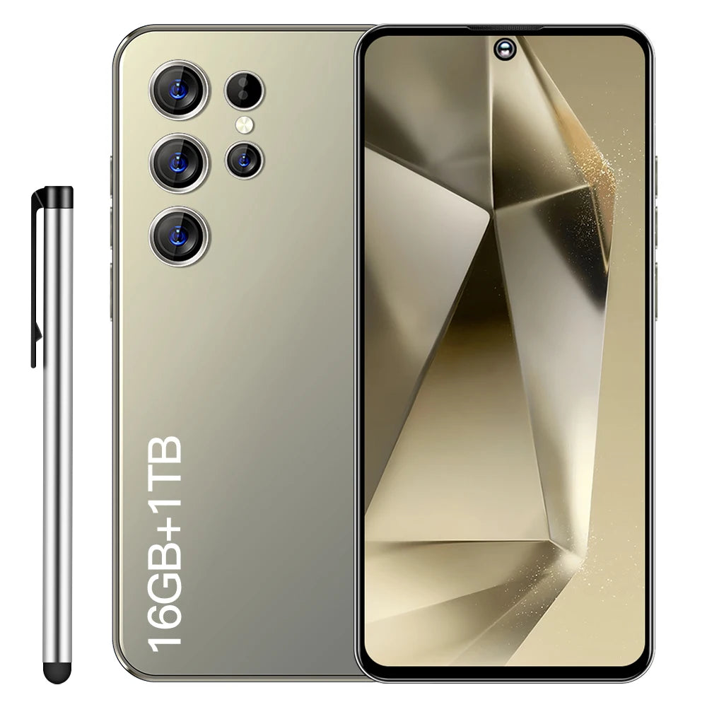 Value Deal Smartphones S24 Ultra Portable Phones MTK HD LTE French/Spanish/English Support 24-Hour Fast Shipping
