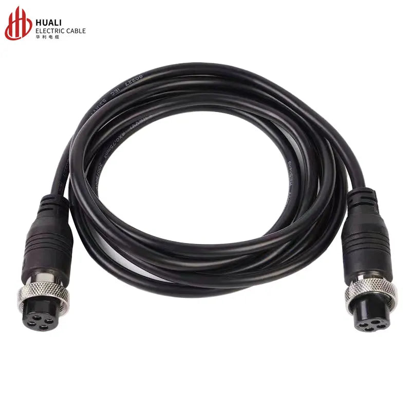 GX20 Injection Moulded Double Female Head Wire 1-Meter Aviation Plug Socket 8P Cable Connector Automotive Use Processing Welding