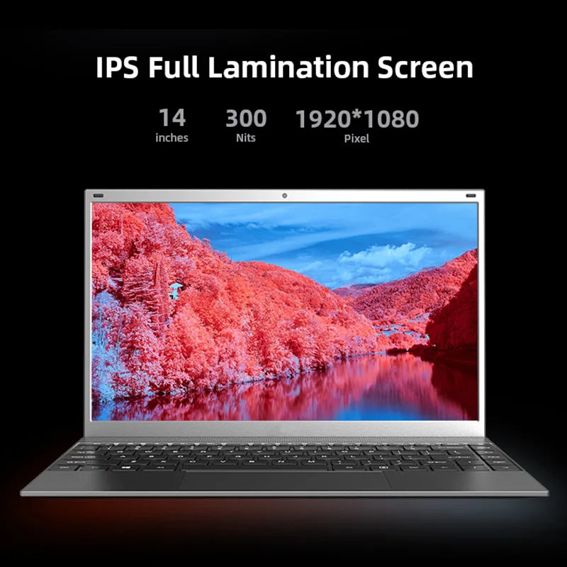 Hot Sale Laptop 8+256gb SSD DDR3 Computer Laptop Notebook Computadora Portatil 14 Inch Business Laptop