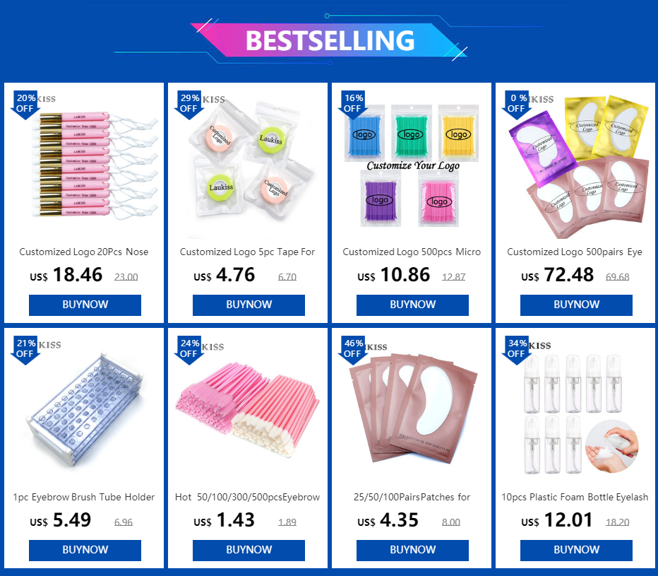 Customized Logo sticker 100pcs Eyebrow Brush Tube Reusable Eyelash Brush Tube Dust-Proof Mascara Sticks Applicators Makeup Brush