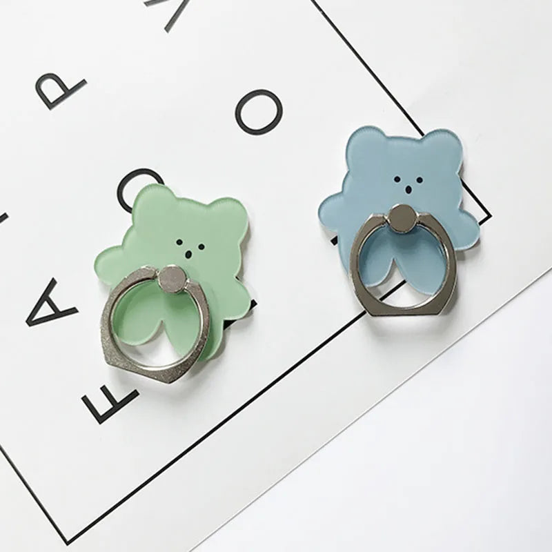 Universal Ring Holder Mobile Phone Holder Stand Cute Candy Color Bears Finger Ring Holder suporte celular For All Phone Table