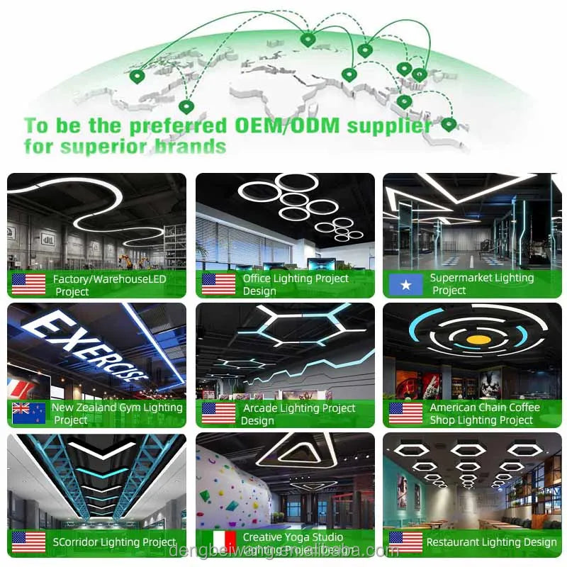 Nordic Ceiling Lighting Chandelier Dimmable LED Linear Light Adjustable Height Hanging Lamp Hot Sale Commercial