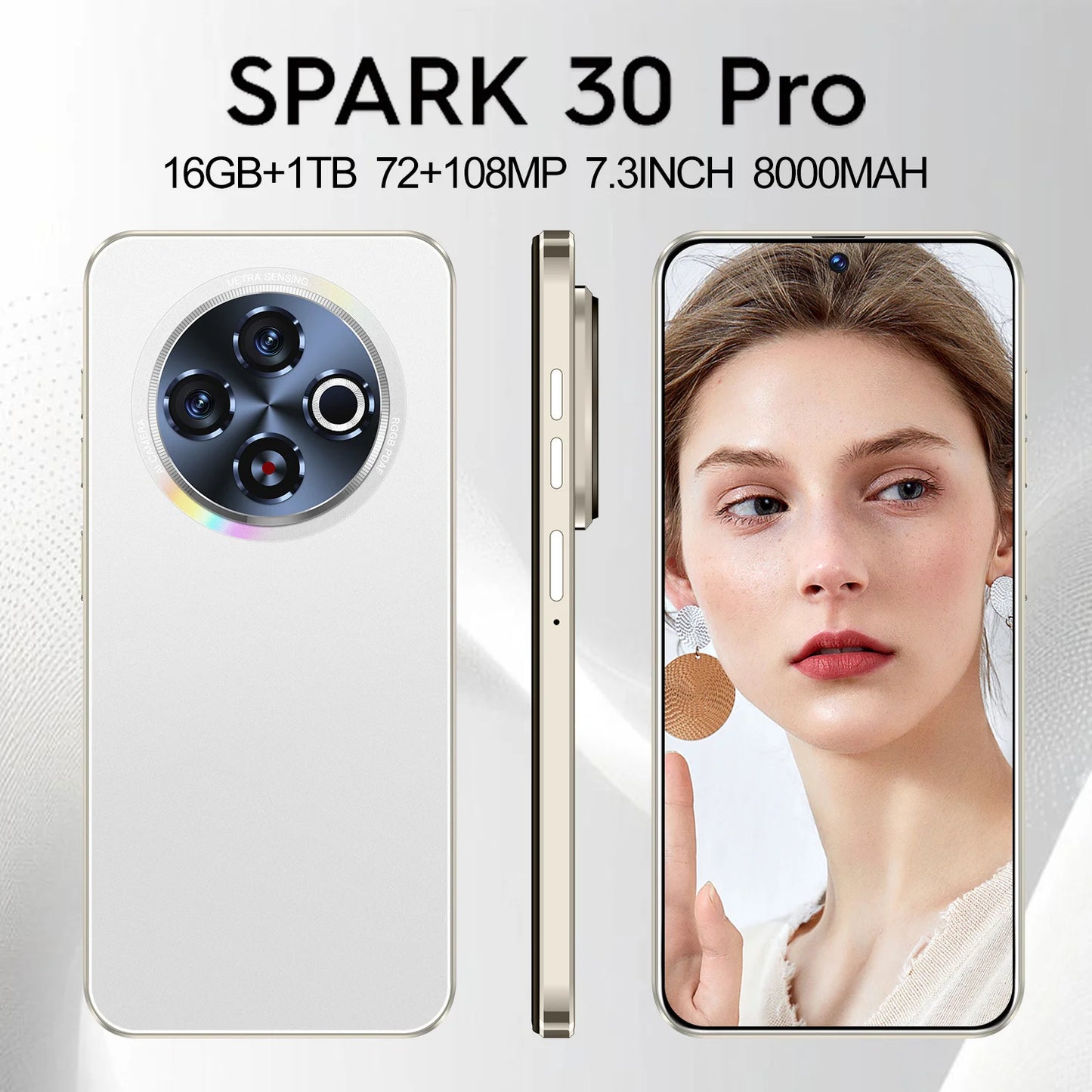 Techno Spark 30 Pro 5G Smartphone 108MP 8000mAh Android 14.0 Battery 16GB+1TB Storage Plus10-Core 5G Network Low Price Original