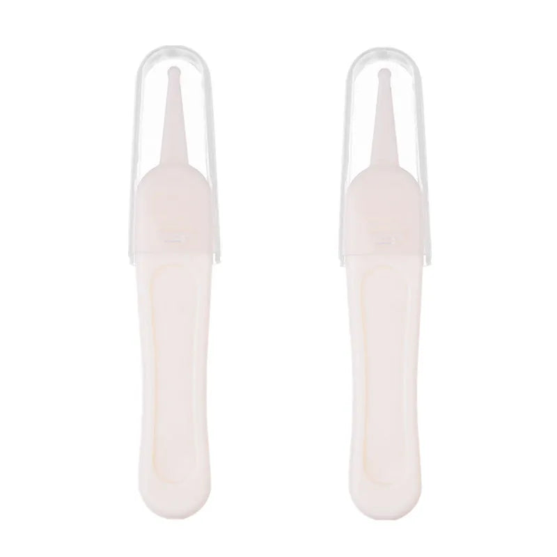 2pcs/lot Safety Obtuse Clean Tweezer for Baby Cleaning Earwax Booger Navel Dirt Tweezer Infant Baby Daily Nursing Care
