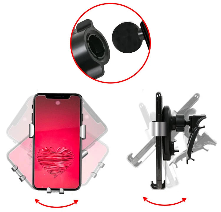 Car Phone Holder Air Vent Mount Clip Clamp Mobile Phone Holder for Audi A6 C8 Accessories 2019 2020 2021 2022