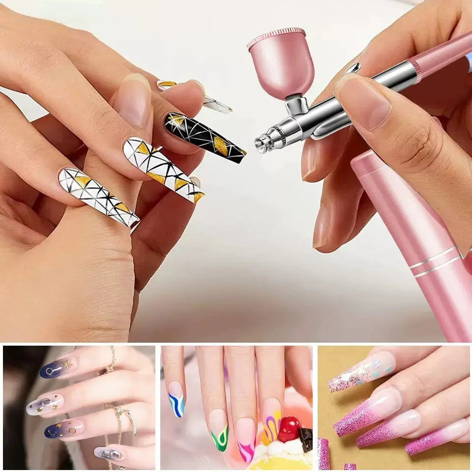 Hot Sale Oxygen Injector Portable Cordless AirBrush Compressor Kit for Nail Art Cake Crafts