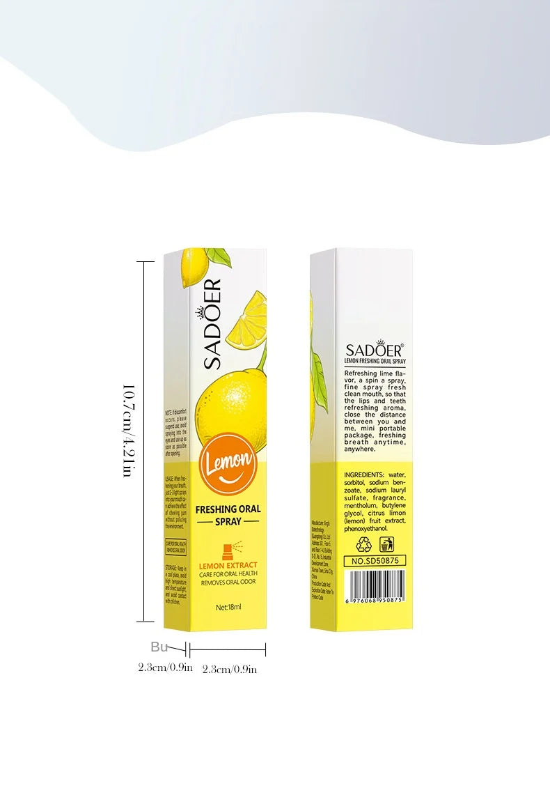 Peach Mint Lemon Fresh Breath Mouth Spray Fresh Breath Mild Remove Bad Breath Bring a Cool and Comfortable Experience