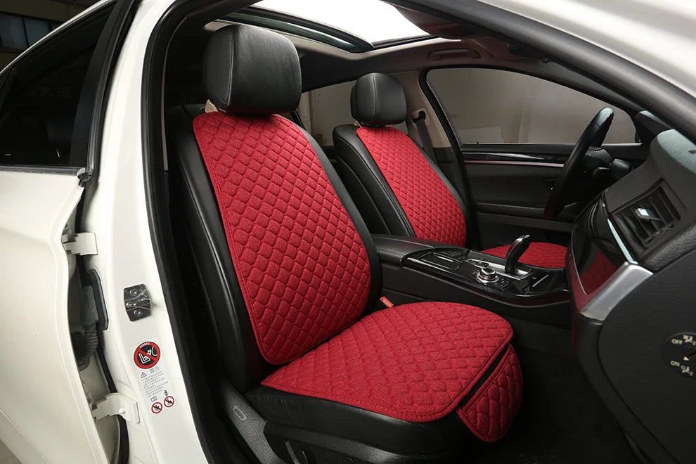 Linen Car Seat Cover Seat Universal Cushion for FORD Fiesta Fusion Mondeo Taurus Mustang Territory Kuga F-150 CAR Accessories