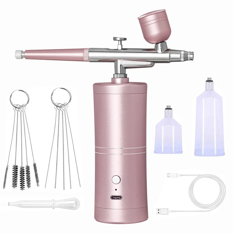 Hot Sale Oxygen Injector Portable Cordless AirBrush Compressor Kit for Nail Art Cake Crafts