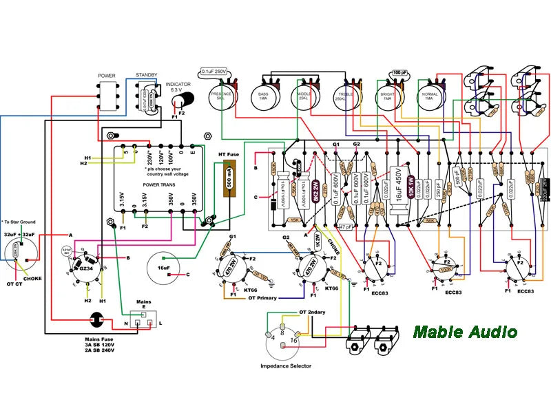 Ampmart 1pc JTM45 KITS Power Amplifier Kit  Finished Products And Kits