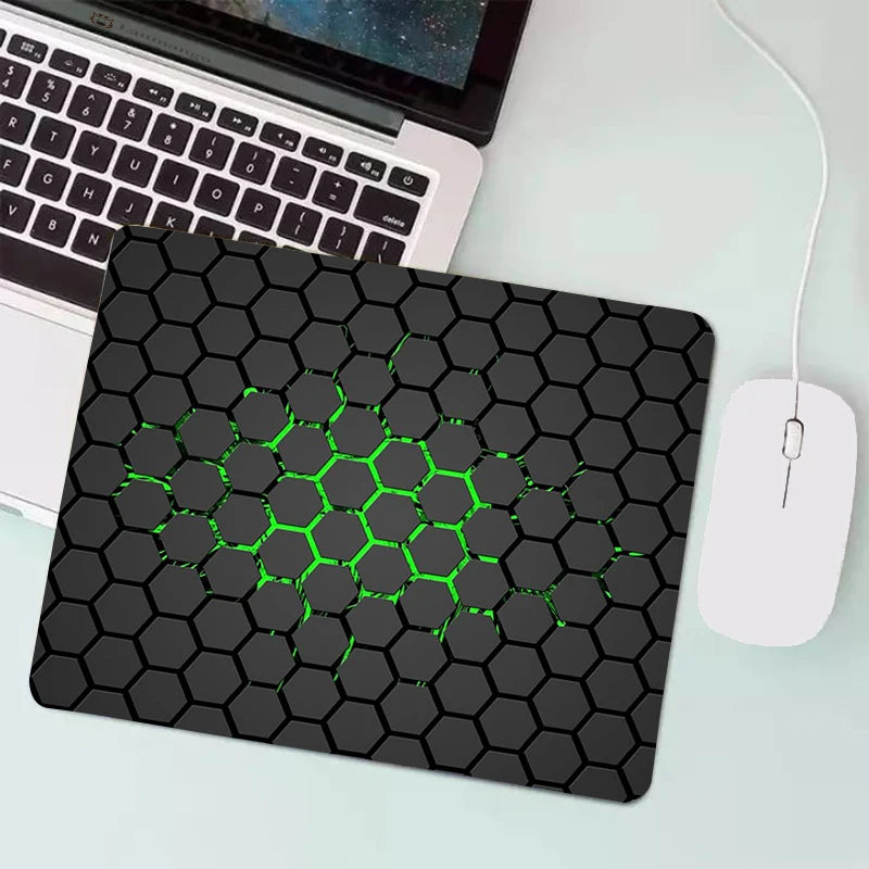 Anime Hexagonal Honeycomb Mouse Pad Gaming Accessories Gabinete PC Gamer Computer Keyboard Desk Mat Rubber Laptop Small Mousepad