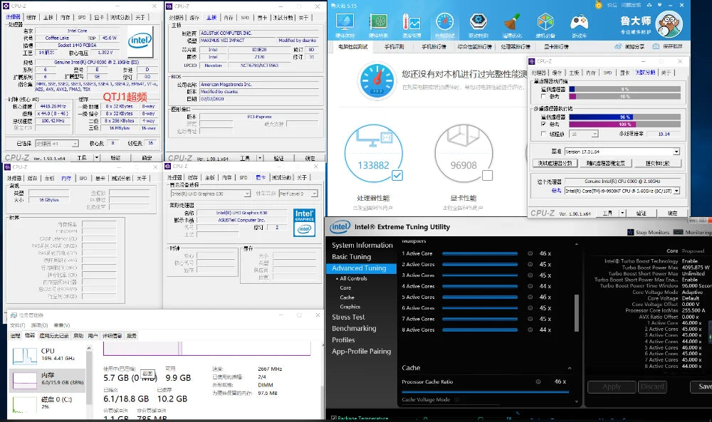 10TH  COMET LAKE  QTJ1  0000  2.1G 8C16T   MODIFIED LAPTOP CPU TO LGA 1151