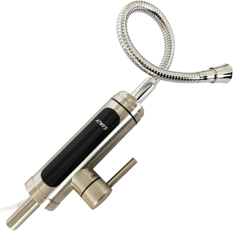 ATWFS Instant Water Heater Faucet Tankless Heaters Kitchen Hot Water Tap Bathroom Heating Electric 220v Stainless Steel Shell