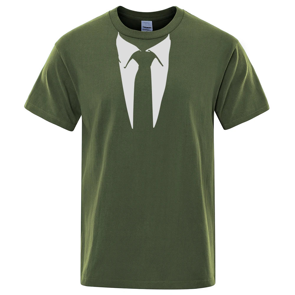 2024 New Summer Men T-shirt Homme Tees Retro Tie Funny T Shirt Man Streetwear Cotten Short Sleeve Top Tees Casual T-Shirts