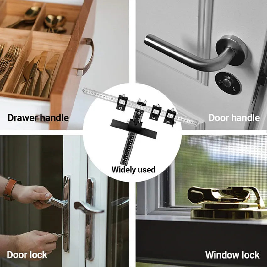 2025 Woodworking Tools Cabinet Hardware Jig Tool - Drill Template Guide for Door and Drawer Handle Installation Tools
