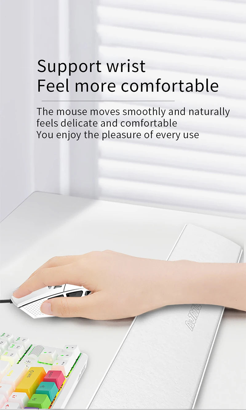 AJAZZ Wrist Rest Mechanical Keyboard 61/81/87/104 Keys Keyboard PU Wrist Pad Support Ergonomic Soft Memory Foam Hand Rest