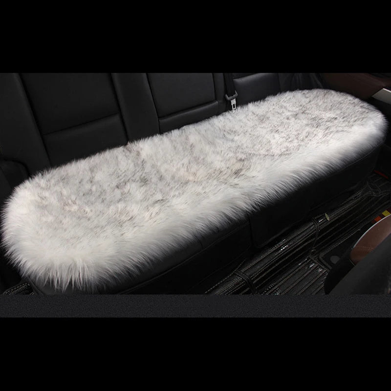 Artificial Wool Car Seat Cushion Winter Plush Auto Seat Cloak Universal Warm Car Seat Cover For Kia Lada Vesta Renault Skoda etc