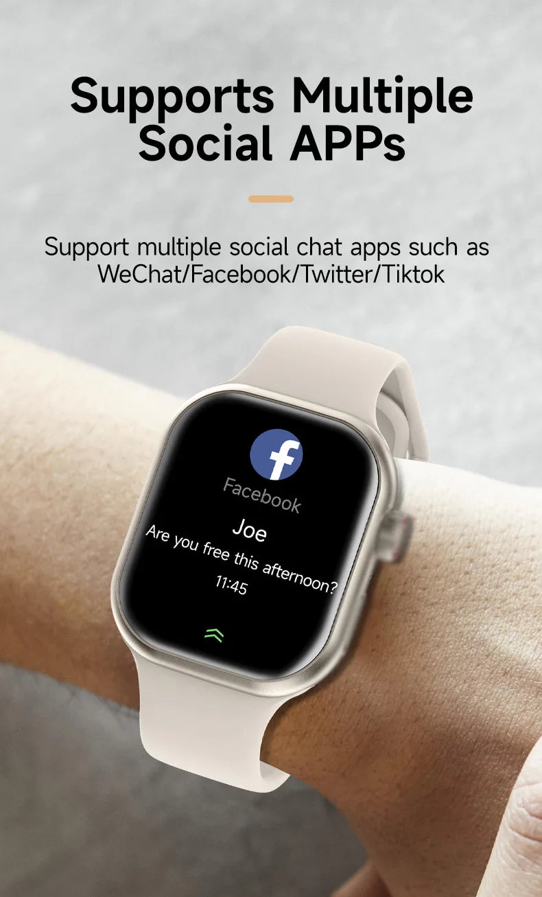 2026 Smart Watch Camera BT Call Heart Rate Fitness Tracker Waterproof iOS Android