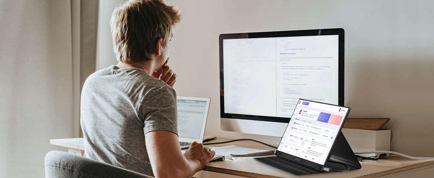 15.6 inch Portable Monitor for Laptop, 1080P 72 NTSC 100 sRGB USB C HDMI Travel External Second Computer Screen with HDR