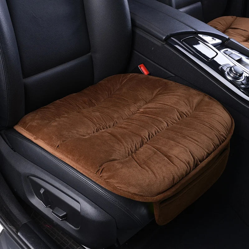 Plush Cotton Car Seat Cover Winter Surrounded Warm Winter Cushion Faux Fur For Seat Protector Mat Car Interior Accessories