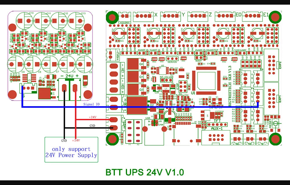 BIGTREETECH UPS 24V V1.0 Module Resume Printing Power Off Module Sensor For Octopus Pro SKR MINI E3 SKR Pro 3D Printer Parts
