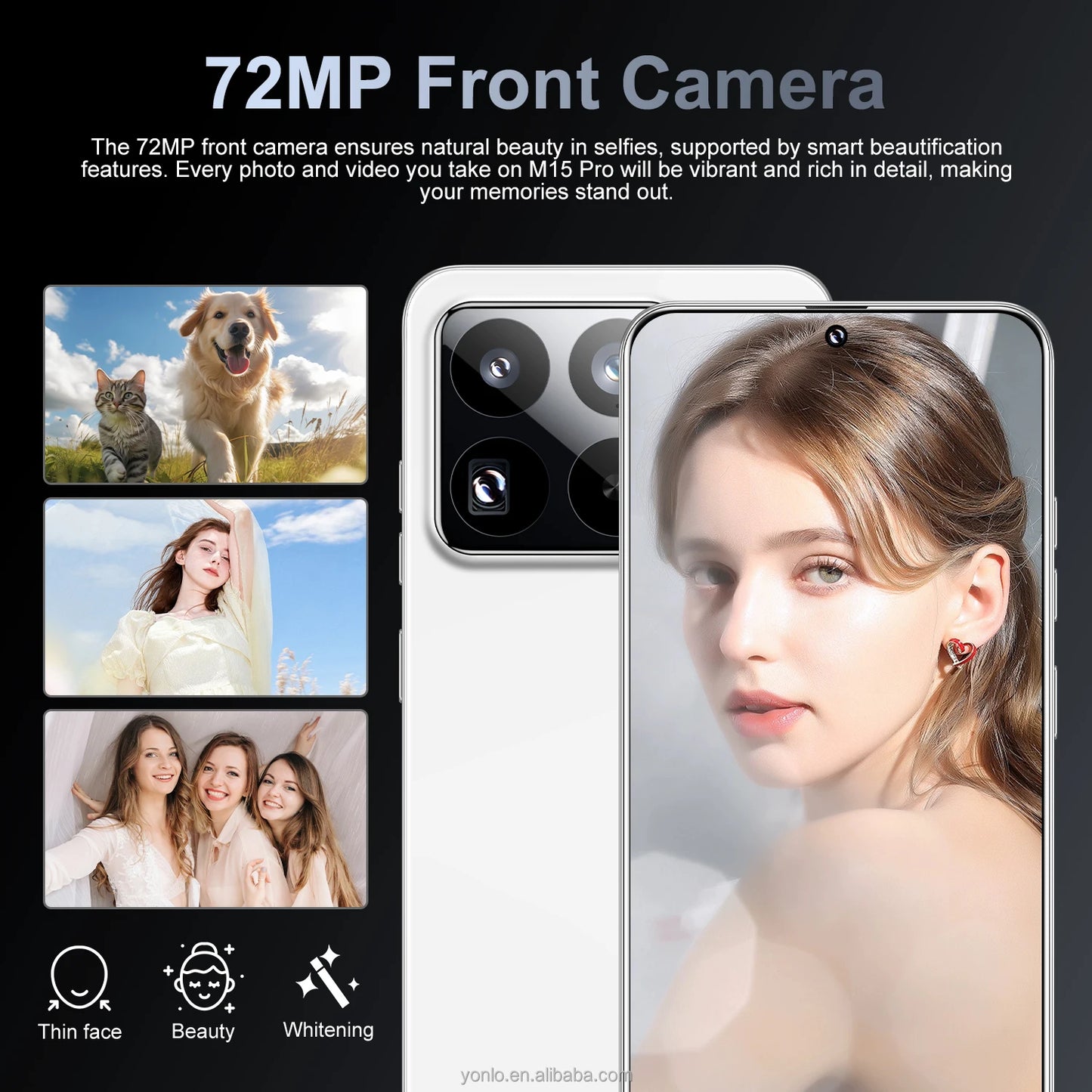 Factory-Priced M15 Pro 2025 Original 16GB+1TB 5G Dual SIM Mobile Phone with Decacore CPU 108MP Rear Camera CDMA LTE Cellular