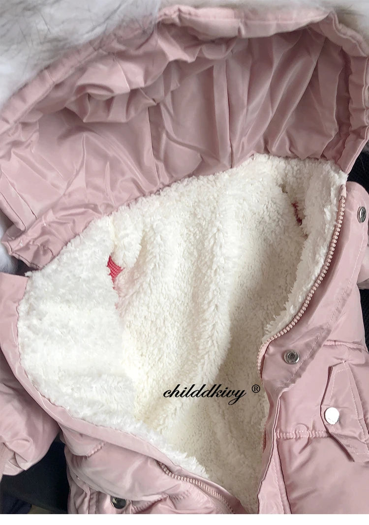 0-24 Months Newborn Baby Jumpsuit Winter Cotton Baby Romper With Gloves Hooded Thicken Boys Snowsuit Girl Clothing Set