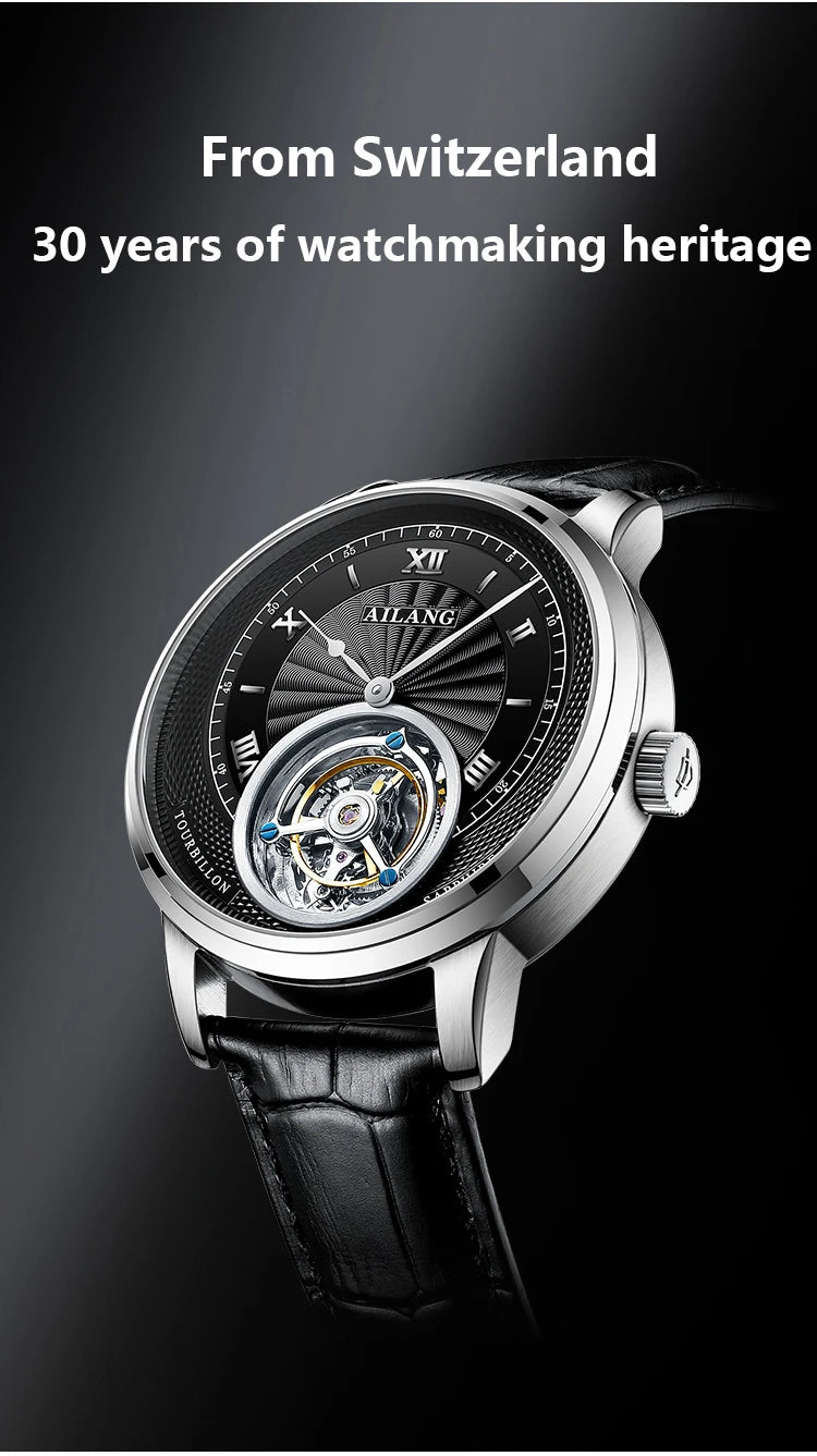 AILANG new authentic luxury real tourbillon mechanical watch fashion business waterproof men's watch