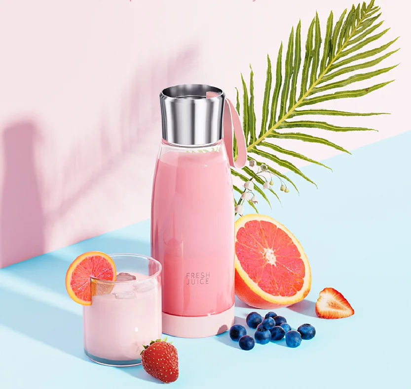 2024 New Big Capacity 450ml Fresh Fruit Juicer 4 Blades 304 Stainless Steel Blades High Quality Portable Rechargeable Juicer Cup