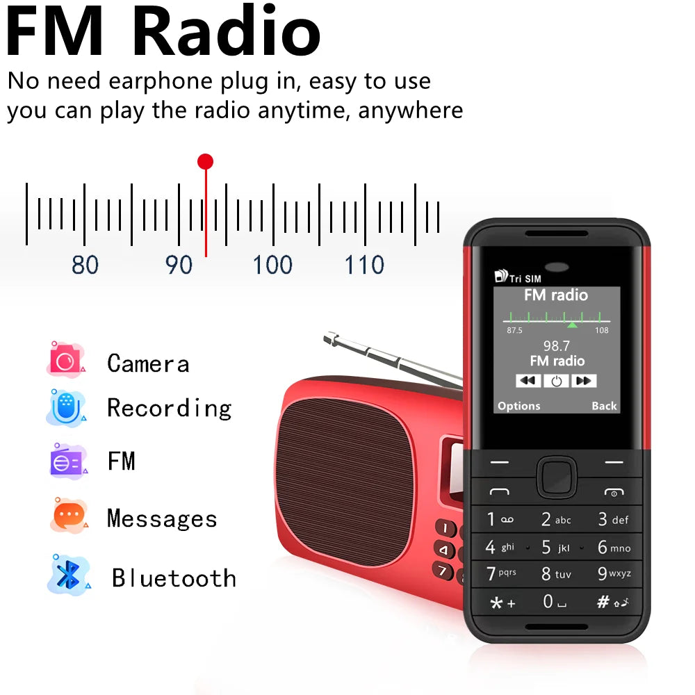 SERVO BM5310 Mini Mobile Phone 3 SIM Standby Speed Dial Call Recorder Magic Voice Bluetooth Dialer FM 2G Super Small Cellphones