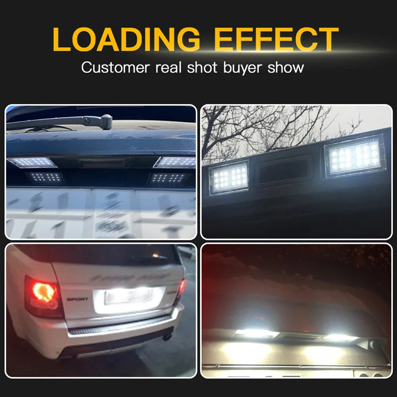 2X 18 LED Car Number License Plate Lights Lamps White For Land Range Rover Sport L320 Discovery 3 4 LR3 LR4 Freelander 2 LR2 12V