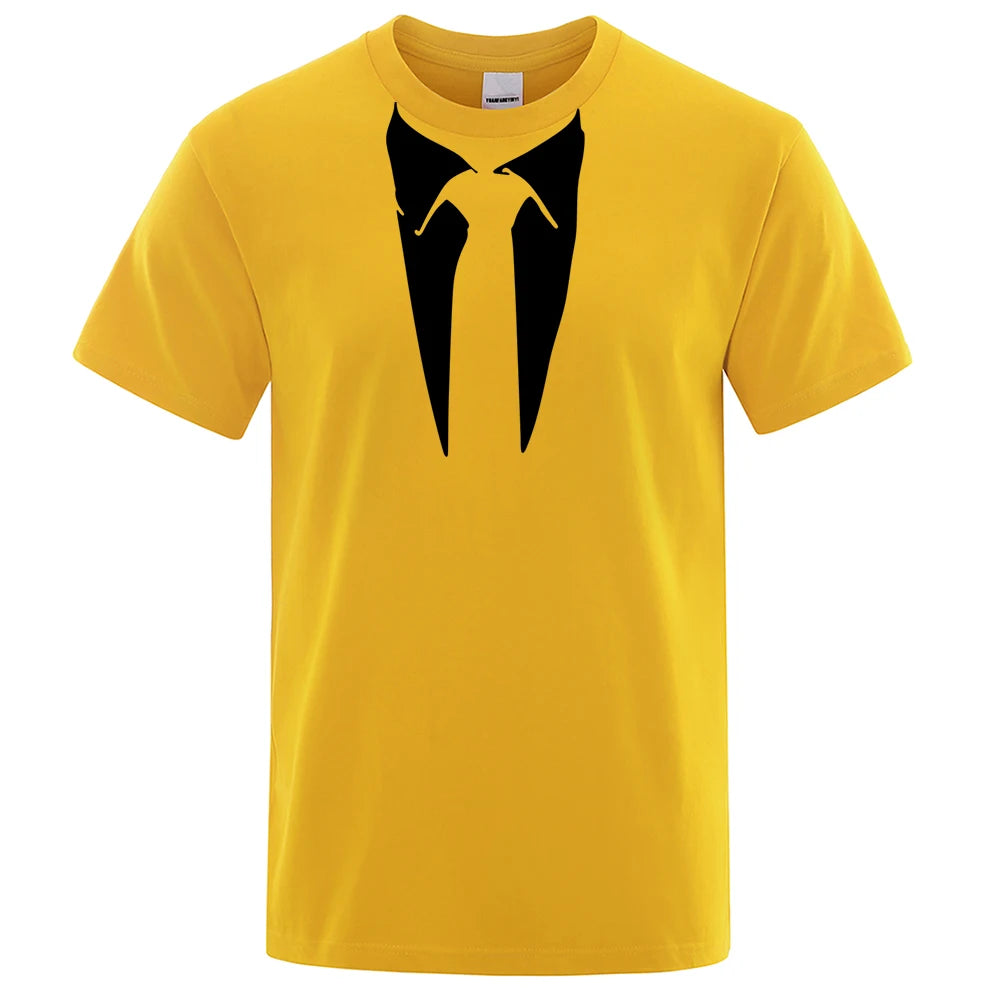 2024 New Summer Men T-shirt Homme Tees Retro Tie Funny T Shirt Man Streetwear Cotten Short Sleeve Top Tees Casual T-Shirts