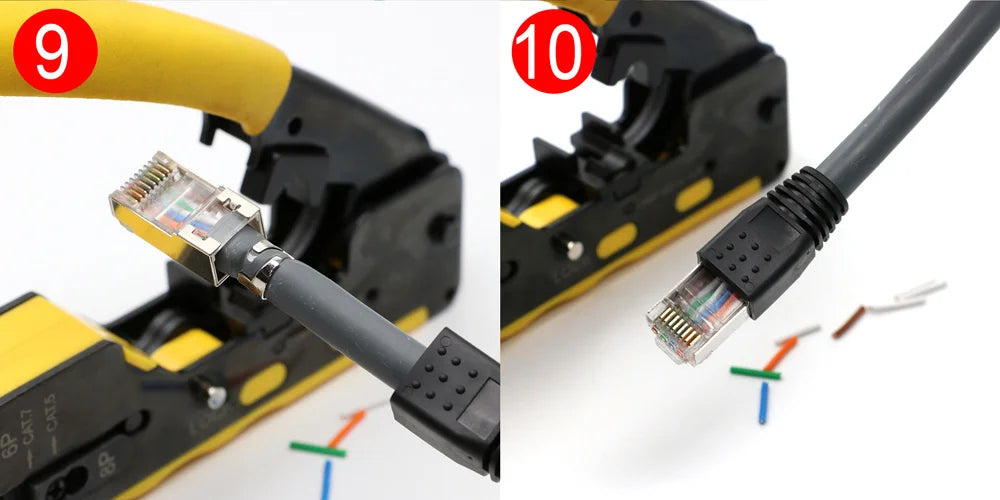 xintylink CAT7 rj45 connector 50U CAT6A ends ethernet cable plug network 10G SFTP FTP shielded lan jack pass through 1.5MM hole