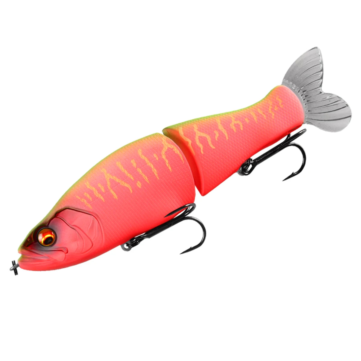 BEARKING Top Fishing Lures 135mm 1oz Jointed minnow Wobblers ABS Body with Soft Tail SwimBaits soft lure for pike and bass