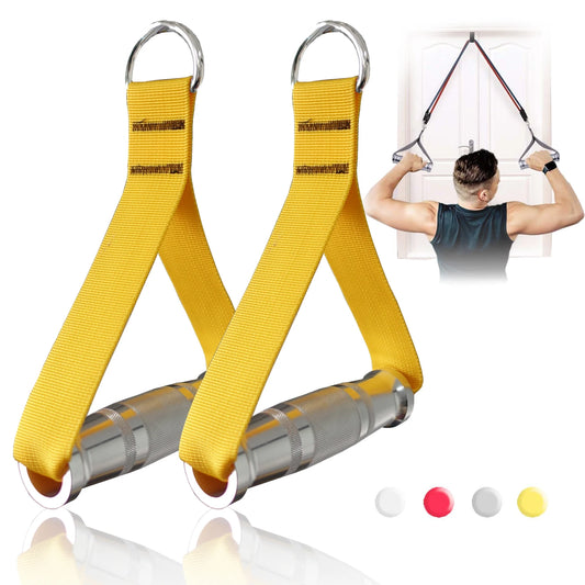 Exercise Gym Metal Handles Grip Heavy Duty Workout Cable Machine Attachment Resistance Band Pull Down Home Fitness Accessories