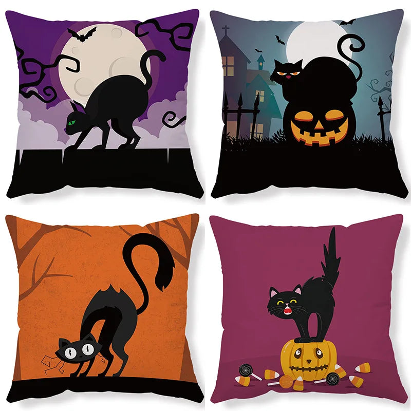 New Arrival Halloween Digital Print Cushion Cover Holiday Home Decoration Pillow Nordic Style Pillow Cover