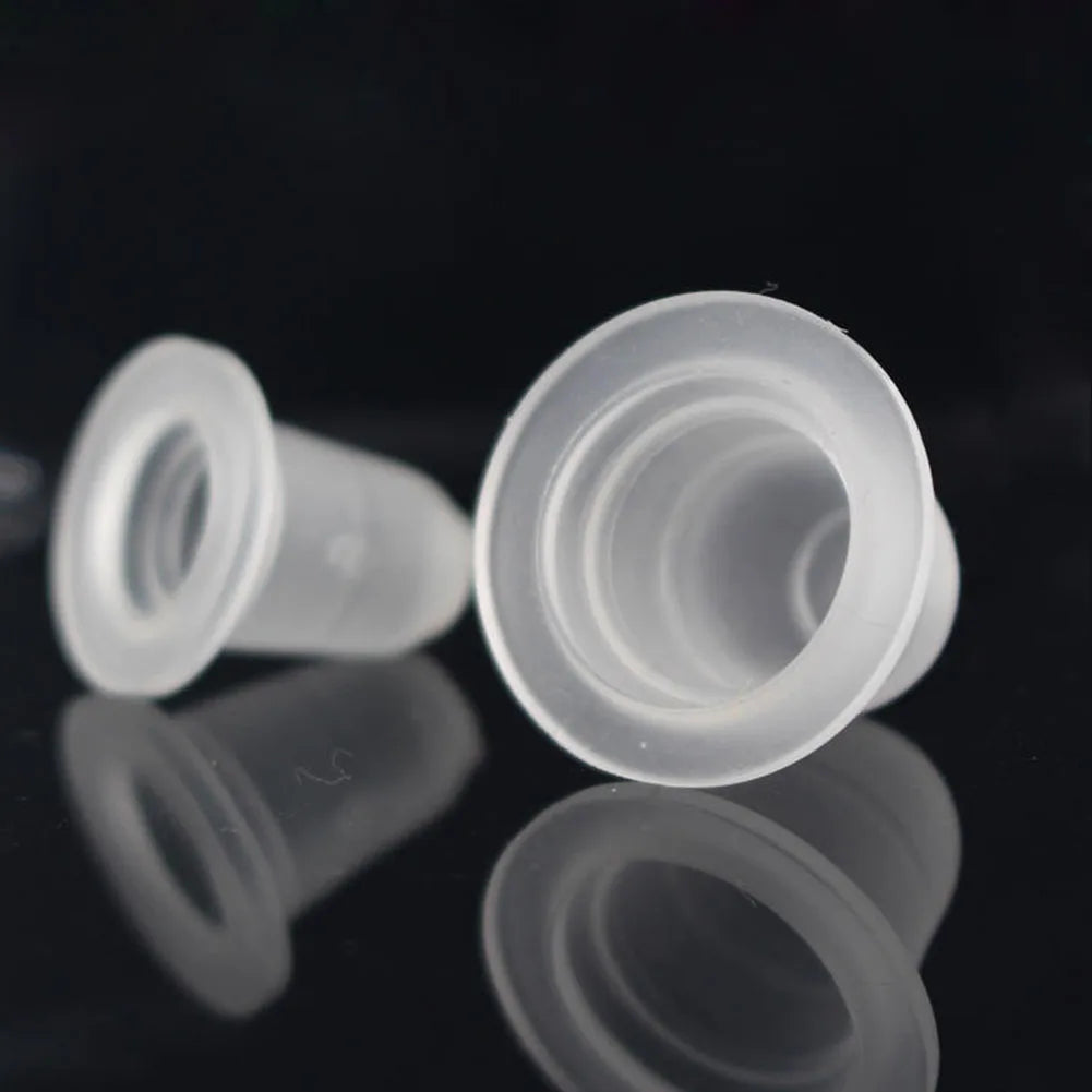 100/500/1000pcs Disposable Tattoo Ink Cup Small Large Size Silicone Permanent Tattoo Makeup Eyebrow Pigment Container Cap Supply