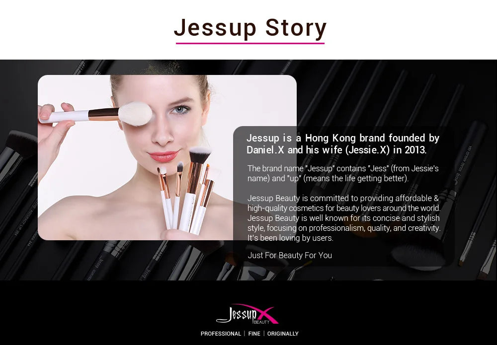 Jessup Makeup Brushes Set Dropshipping Pearl-White-Rose-Gold Pinceaux Maquillage Cosmetic Tools Eyeshadow Powder Definer 6-25pcs