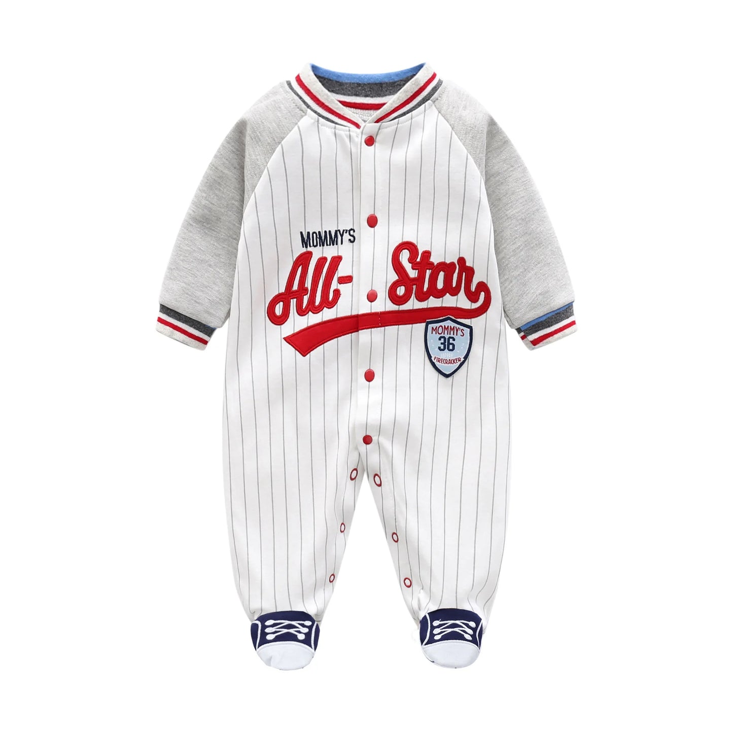 Baby clothes newborn coverall infants boys clothes baseball sport style cotton ropa de bebe spring toddler clothing boy
