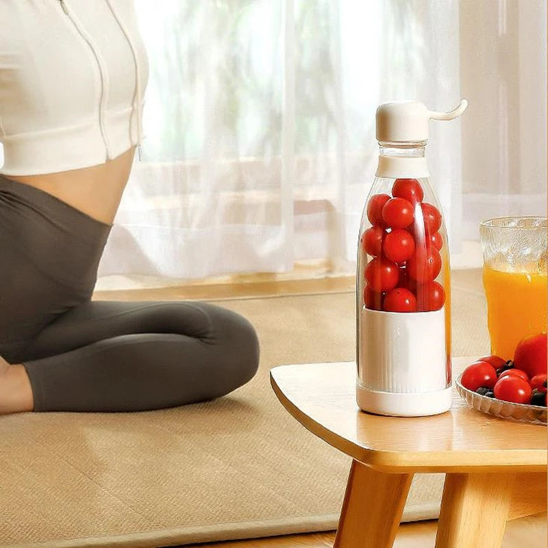 Portable 300ML Mini Wireless Electric Stainless Steel Fruit Juicer Creative Small Rechargeable Juice Cup USB Power Household