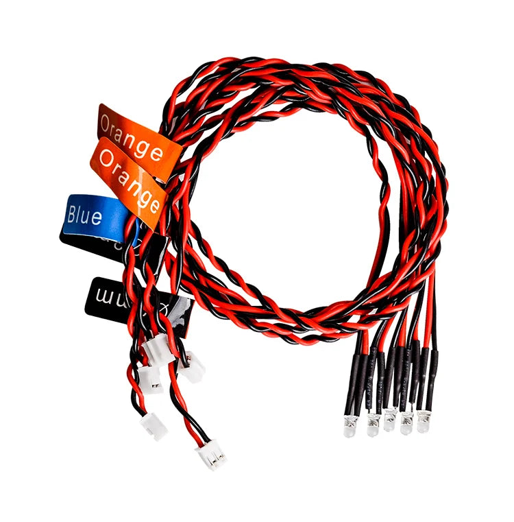 12 Ultra LED Flashing Bright Light Strobe Lamps Kit System for 1/10 1/8 RC Drift HSP TAMIYA CC01 4WD Axial SCX10 RC Car